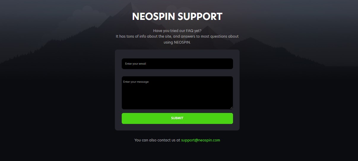 Neospin client support